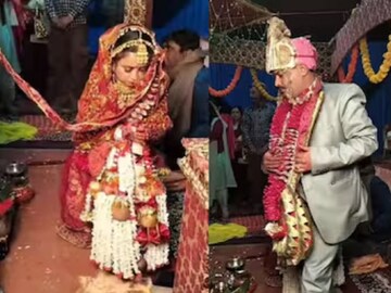 সাতপাক ঘোরার সময় বরের পিছনে পিছনে হাঁটছিলেন কনে