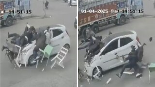 ভরা বাজারে নিয়ন্ত্রণ হারিয়ে ৫ জনকে সজোরে ধাক্কা বেপরোয়া গাড়ির