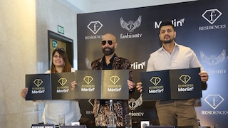 Rukmani Singh Hooda- Director- Fashion TV India , Mr.Kashiff Khan, Managing Director, Fashion TV Global & Saket Mohta, Managing Director, Merlin Group Unveiling the exclusive association between Merlin Group and Fashion TV and launch Merlin F Residences Rukmani Singh Hooda- Director- Fashion TV India , Mr.Kashiff Khan, Managing Director, Fashion TV Global & Saket Mohta, Managing Director, Merlin Group Unveiling the exclusive association between Merlin Group and Fashion TV and launch Merlin F Residences