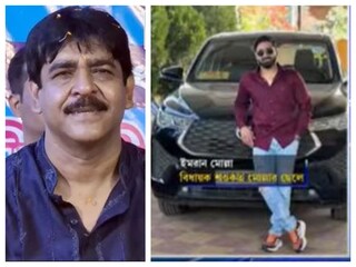 তৃণমূল বিধায়ক শওকত মোল্লা এবং তাঁর ছেলে ইমরান (ডান দিকে)৷