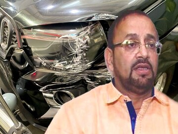 অতীন ঘোষের গাড়িতে দুর্ঘটনা