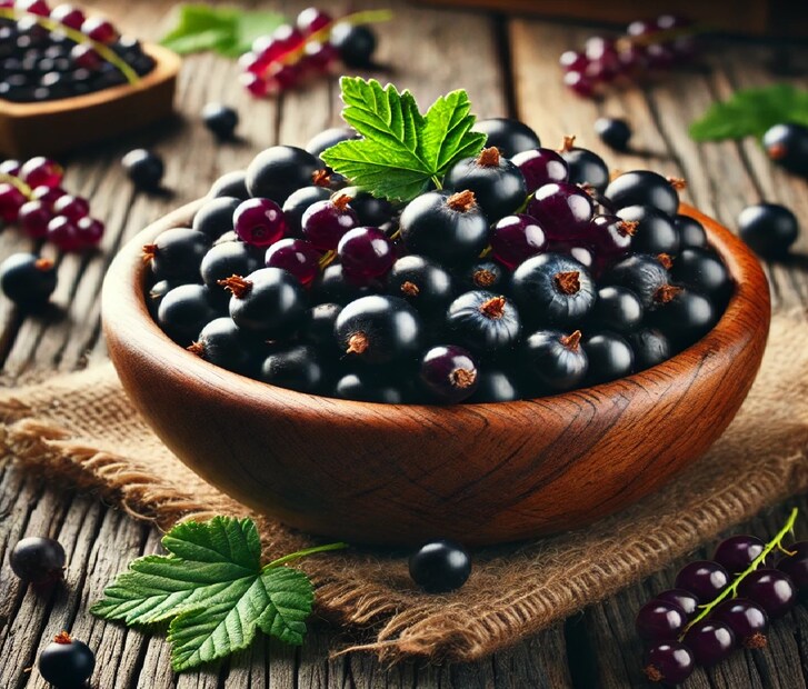 ব্ল্যাককারেন্ট (Blackcurrant) প্রতি ১০০ গ্রামে প্রায় ১৮১ মিলিগ্রাম ভিটামিন C সরবরাহ করে, যা দৈনিক প্রয়োজনের অনেকটাই পূরণ করতে সক্ষম। এটি ভিটামিন C-এর একটি অন্যতম সমৃদ্ধ উৎস এবং অ্যান্টিঅক্সিডেন্টসমৃদ্ধ হওয়ায় এটি রোগপ্রতিরোধ ক্ষমতা বাড়াতে সাহায্য করে।