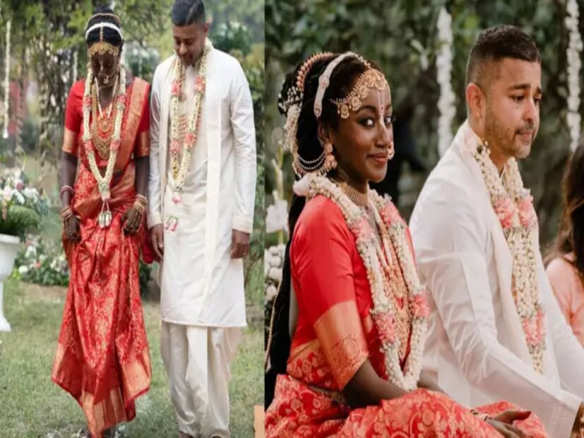 শ্যামা তাঁর বিয়েতে একটি খুবই সাধারণ এবং ঐতিহ্যবাহী দক্ষিণ ভারতীয় ব্রাইডাল লুক বেছে নিয়েছিলেন যা সকলের নজর কেড়ে নিয়েছিল। একটি উজ্জ্বল লাল শাড়ি পরেছিলেন শ্যামা যা তাঁর সৌন্দর্যই শুধু বাড়ায়নি সেইসঙ্গে শাড়ির প্রতিটি ভাঁজের সূক্ষ্ম জরির কাজ শ্যামার সাজকে আরও রাজকীয় করে তুলেছিল।