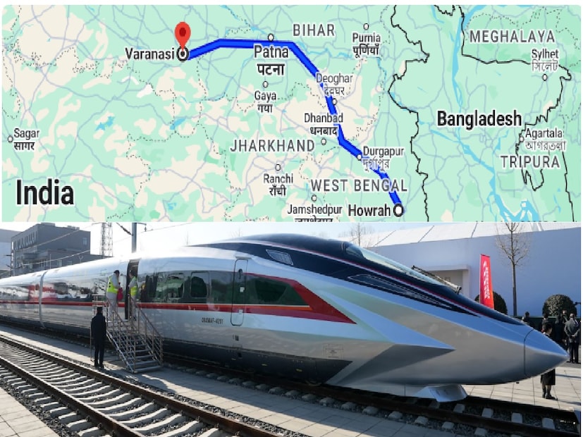 ন্যাশনাল হাই স্পিড কর্পোরেশন (NHSC) বারাণসী-হাওড়া বুলেট ট্রেন প্রকল্পের অধীনে রুট চার্ট প্রকাশ করেছে। এর জন্য একটি এলিভেটেড ট্র্যাক তৈরি করা হবে বলে জানা গিয়েছে। সেই ট্র্যাকের জন্য জমি জরিপ করার কাজও শুরু হয়েছে। জানা যায়, বারাণসী-হাওড়া বুলেট ট্রেনটি চলবে। এই বুলেট ট্রেনটি বিহারের ২৮টি গ্রামের উপর দিয়ে গন্তব্যে পৌঁছবে সেই ট্রেন। এটি উত্তরপ্রদেশ, বিহার এবং বাংলার সমস্ত প্রধান শহরগুলিকে সংযুক্ত করবে।