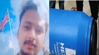 এই নীল ড্রাম থেকেই উদ্ধার হয় মৃত সৌরভের দেহ৷ এই নীল ড্রাম থেকেই উদ্ধার হয় মৃত সৌরভের দেহ৷