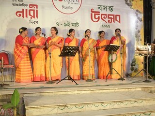 শোভাবাজার রাজবাড়ির প্রাঙ্গণে অনুষ্ঠিত হল ৩ দিনের বসন্ত উৎসব