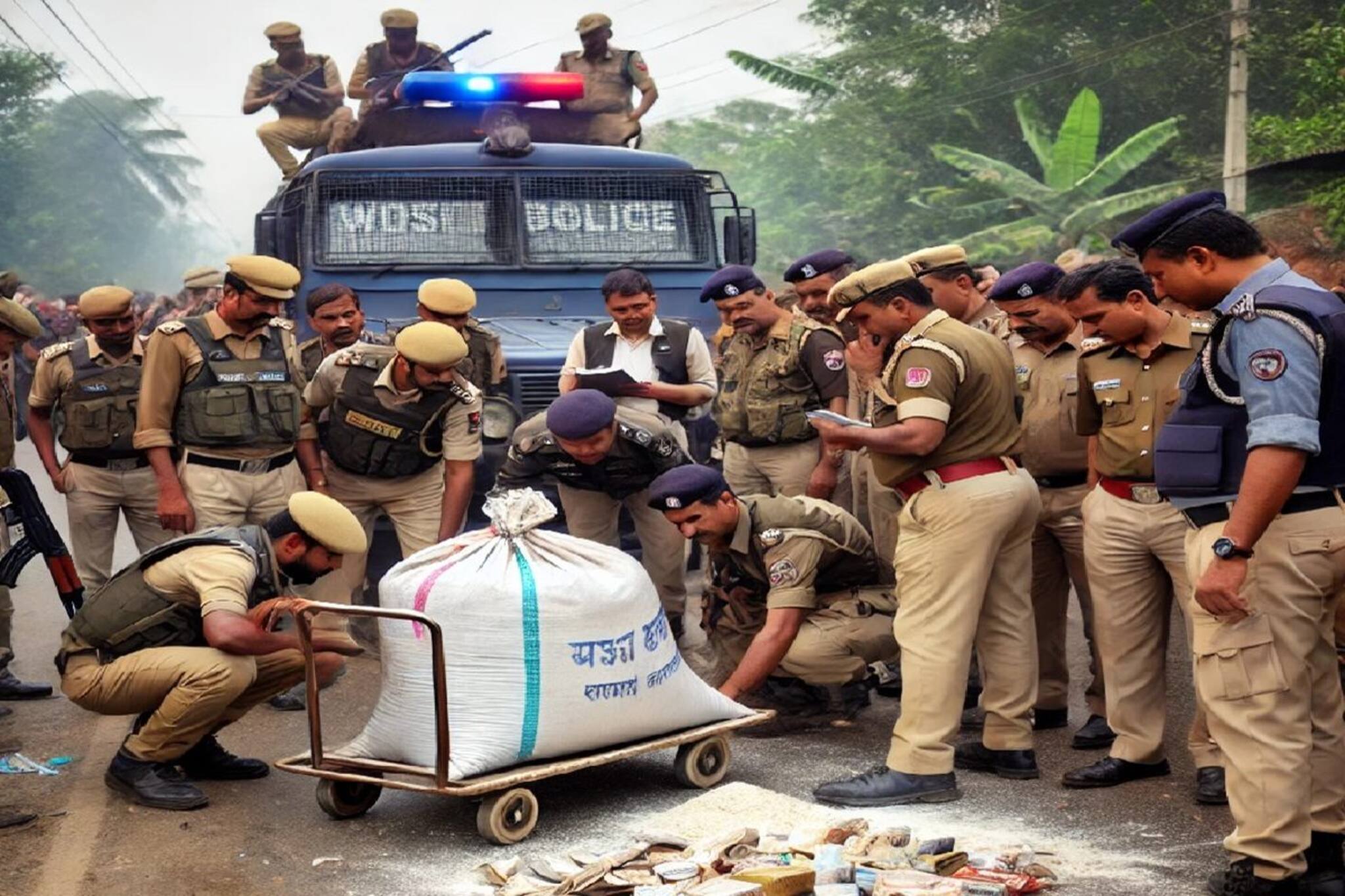 ট্রলিব্যাগ খুলতেই ভিতরে এসব কী! লক্ষ লক্ষ টাকার অবৈধ জিনিস, পুলিশি তল্লাশিতে তোলপাড় মালদহ