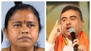 তাপসী মণ্ডল ও শুভেন্দু অধিকারী৷ তাপসী মণ্ডল ও শুভেন্দু অধিকারী৷