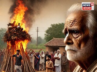 নাতির চিতায় ঝাঁপ দিয়ে দাদুর মৃত্যু! তার আগে নাতি যা করেছে, জানুন সেই হাড়হিম করা ঘটনাটি...AI Image