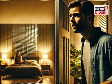 অফিস থেকে ফিরেই স্ত্রীর ঘর থেকে অদ্ভুত শব্দ পেলেন স্বামী! জানালায় উঁকি দিতেই ভয়ঙ্কর ছবি, তারপর যা হল...AI Image