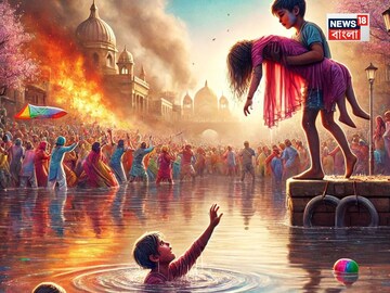 হোলির আনন্দে বদলে গেল শোক-এ! নদীতে স্নান করতে গিয়ে দুই শিশুর মর্মান্তিক মৃত্যু, জানুন...AI Image