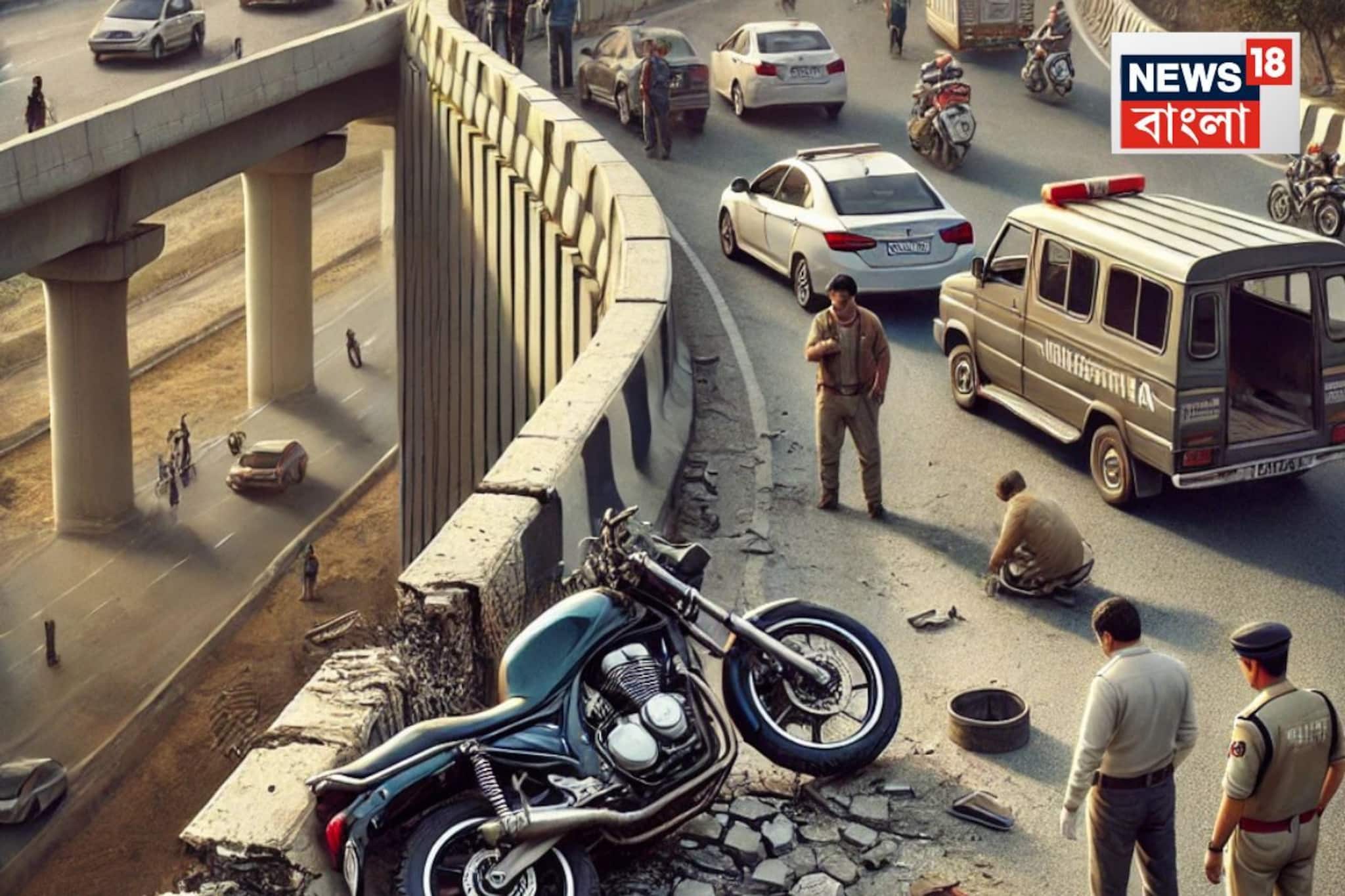 মর্মান্তিক ঘটনা! ফ্লাইওভারে দেওয়ালে ধাক্কা র‍্যাপিডো বাইকের! উপর থেকে পড়ে মৃত্যু তরুণীর