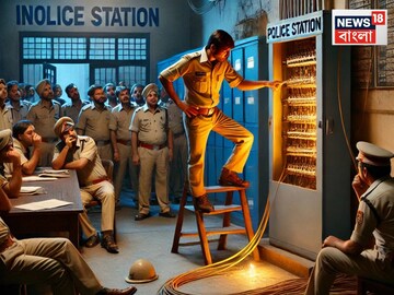 বসের সঙ্গে গোপনে থানায় পৌঁছান লাইনম্যান, চুপচাপ করলেন এই বিশেষ কাজ! তারপর যা হল...AI Image