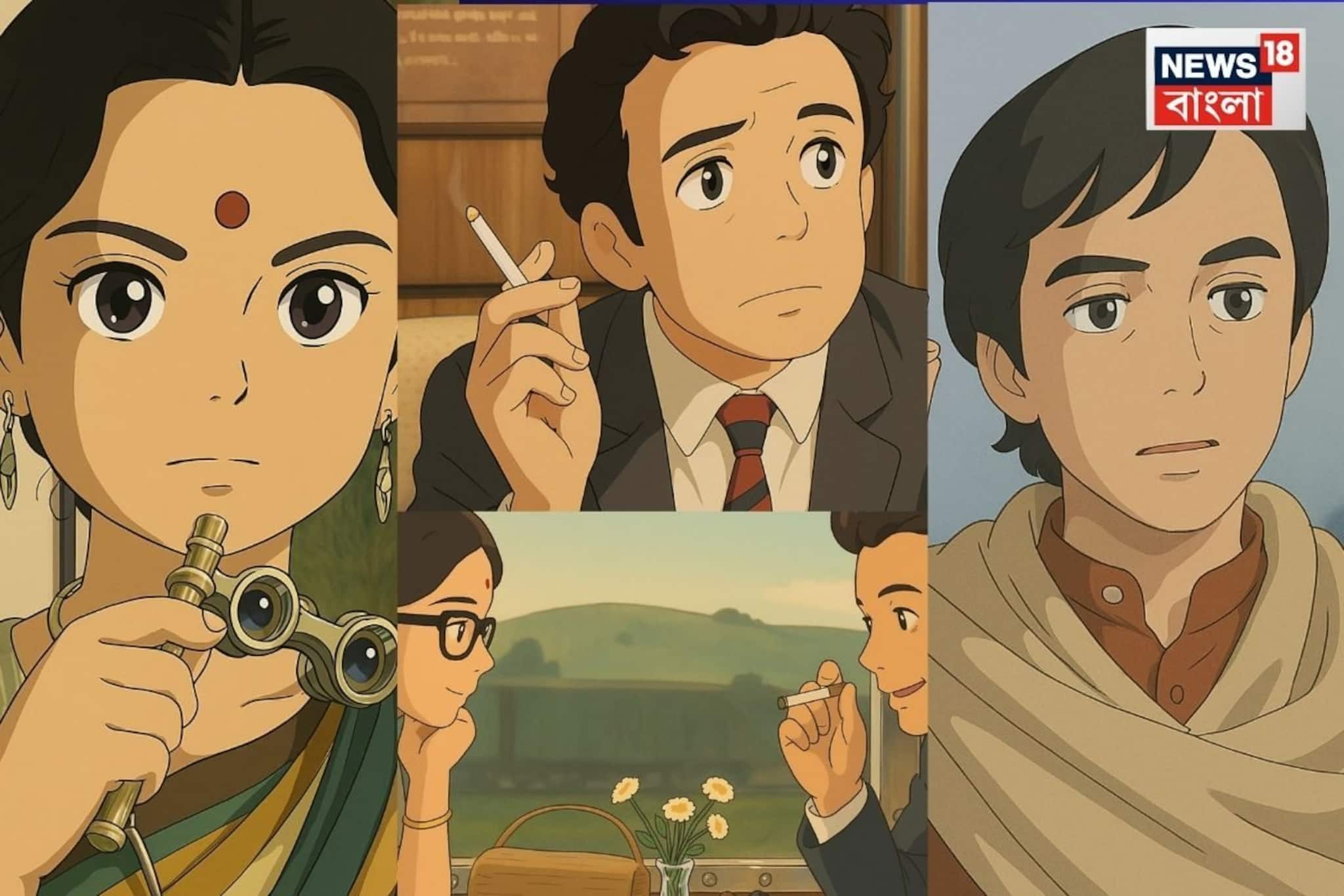 ফেলুদা-চারুলতা,বাদ গেল না অপু-দুর্গা, গুপি-বাঘা, ভাইরাল Ghibli-তে নবরূপে সত্যজিৎ-এর সৃষ্টি