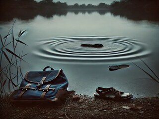 পুকুরে ডুবে মৃত যুবক। (Ai image) 