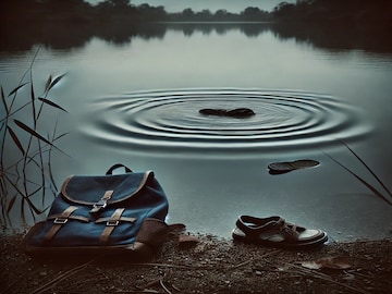 পুকুরে ডুবে মৃত যুবক। (Ai image) 