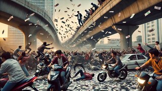 পথচারীরা আচমকা আকাশ থেকে টাকা পড়তে দেখে হতবাক হয়ে যান। মুহূর্তের মধ্যে ভিড় জমে যায়, শুরু হয় নোট কুড়নোর প্রতিযোগিতা। এই ঘটনার ভিডিও এখন সোশ্যাল মিডিয়ায় ব্যাপকভাবে ভাইরাল হয়ে গিয়েছে। পথচারীরা আচমকা আকাশ থেকে টাকা পড়তে দেখে হতবাক হয়ে যান। মুহূর্তের মধ্যে ভিড় জমে যায়, শুরু হয় নোট কুড়নোর প্রতিযোগিতা। এই ঘটনার ভিডিও এখন সোশ্যাল মিডিয়ায় ব্যাপকভাবে ভাইরাল হয়ে গিয়েছে।