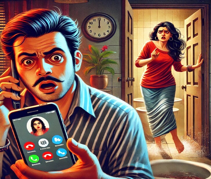 পরদিন কাজ থেকে ফিরে স্বামী সরাসরি স্ত্রীর ফোন নিয়ে ছাদে চলে যান এবং কল রেকর্ডিং শুনতে শুরু করেন। কিন্তু স্ত্রী ফোন খুঁজতে গিয়ে দেখেন সেটি নেই। খুঁজতে খুঁজতে তিনি ছাদে গিয়ে স্বামীকে কল রেকর্ডিং শুনতে দেখেন। তারপরই শুরু হয় তুমুল বচসা! 