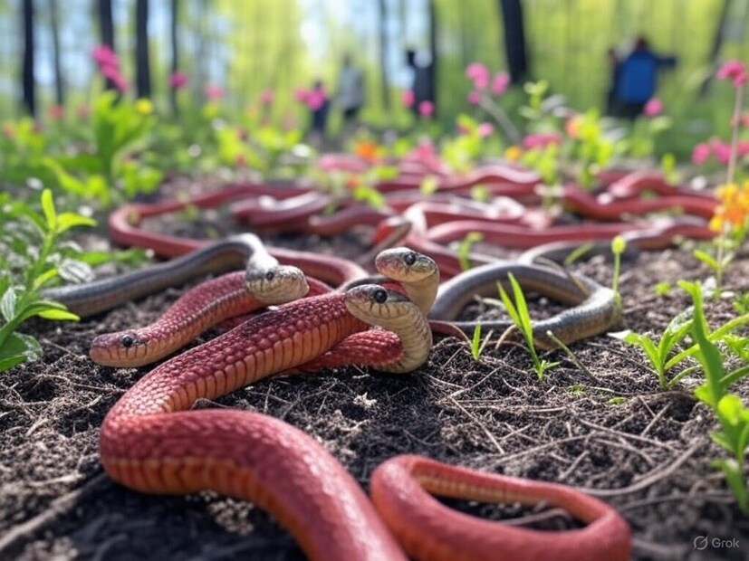 এলাকায় প্রচুর সাপ দেখা গিয়েছে জানাজানি হতেই জোর শোরগোল শুরু হয়ে যায়। কী করা উচিত ভেবে উঠতে পারছিলেন না কেউই। সেই সময় ওই এলাকা দিয়ে কাজে যাচ্ছিলেন সজীব মল্লিক। তিনি সবাইকে আশ্বস্ত করে সাপগুলিকে ধরার কাজ শুরু করেন। image AI