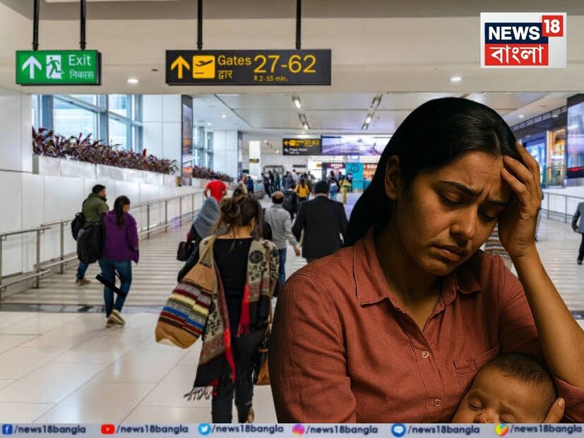 কতটা দায়িত্বজ্ঞানহীন, কতটা অমানবিক হলে এক বিমানসংস্থা যাত্রীর সঙ্গে এমন আচরণ করে? বিশেষ করে যখন তাঁর সঙ্গে রয়েছে ৫ মাসের শিশুসন্তান? ঠিক এই প্রশ্নটাই এখন ঘুরে বেড়াচ্ছে দেশের ইতিউতি। বিমানসংস্থার কর্মীরা যে দৃষ্টান্ত স্থাপন করেছেন, তা অস্বস্তিতে ফেলেছে বিমানযাত্রীদের। (Representative Image AI)