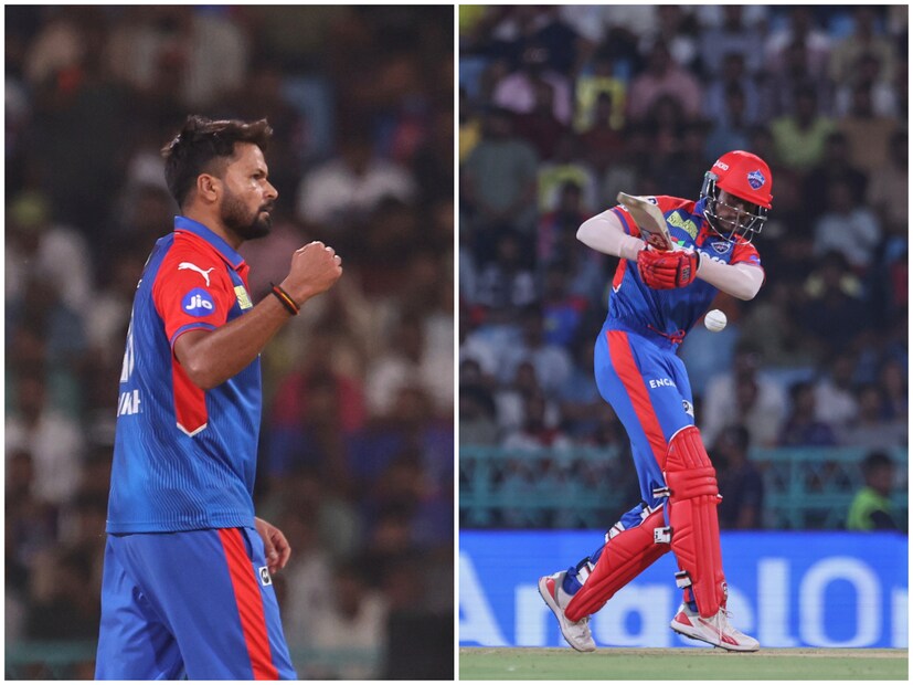 রাহুলকে যোগ্য সঙ্গ দেন আইপিএলের একমাত্র বাঙালি ক্রিকেটার অভিষেক পোরেল। ৩৬ বলে ৫১ রানের ঝকধকে ইনিংস খেলেন তিনি। এর আগে বোলিংয়ে ৪ ওভার ৩৩ রান দিয়ে ৪ উইকেট নেন অপর এক বাংলার ক্রিকেটার মুকেশ কুমার। (Photo Courtesy- AP)