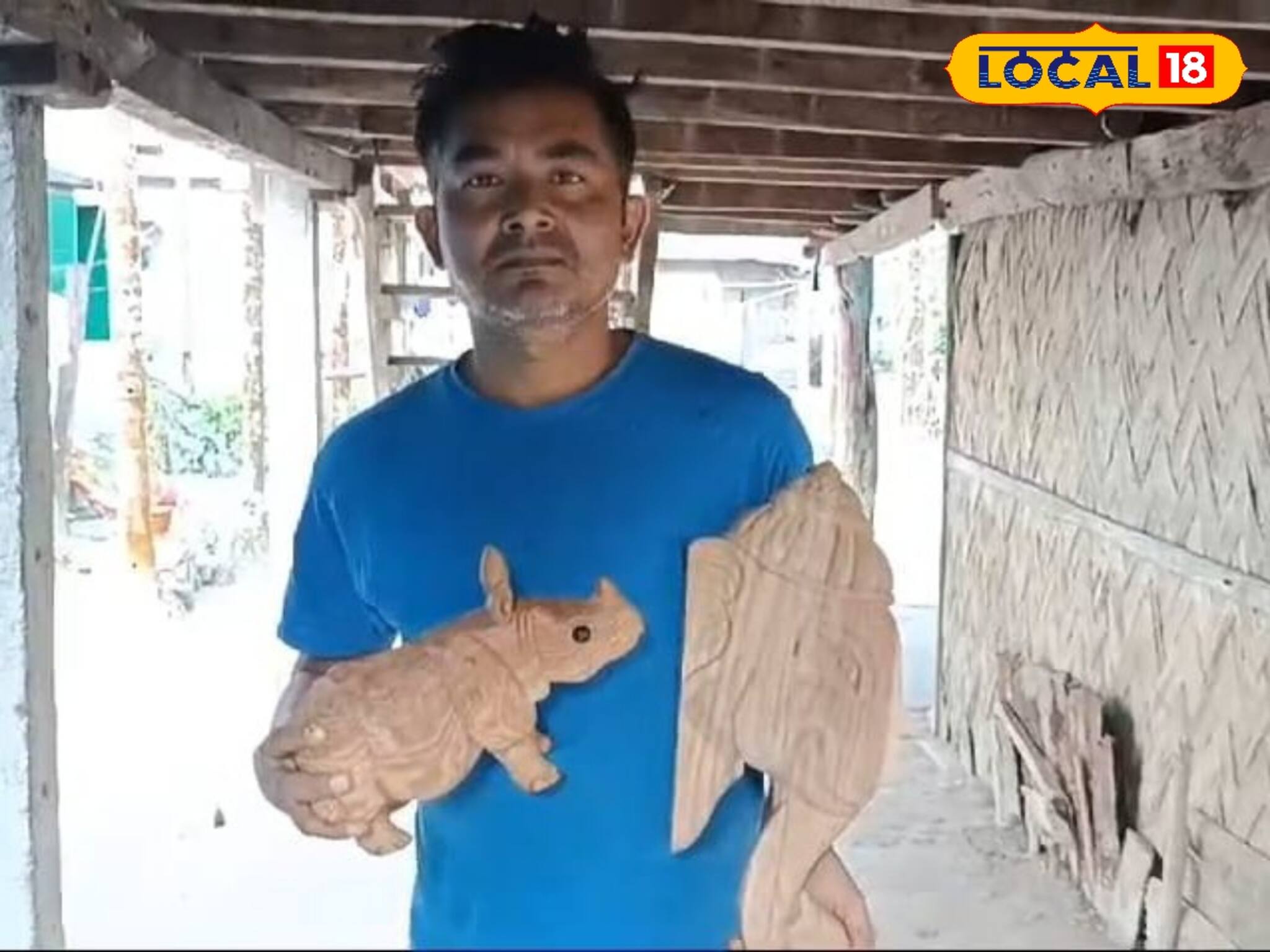 জলদাপাড়ায় বেড়াতে এসে বাড়িতে নিয়ে যেতে চান গন্ডার-হাতি? তাহলে আসুন কিরণের বাড়িতে