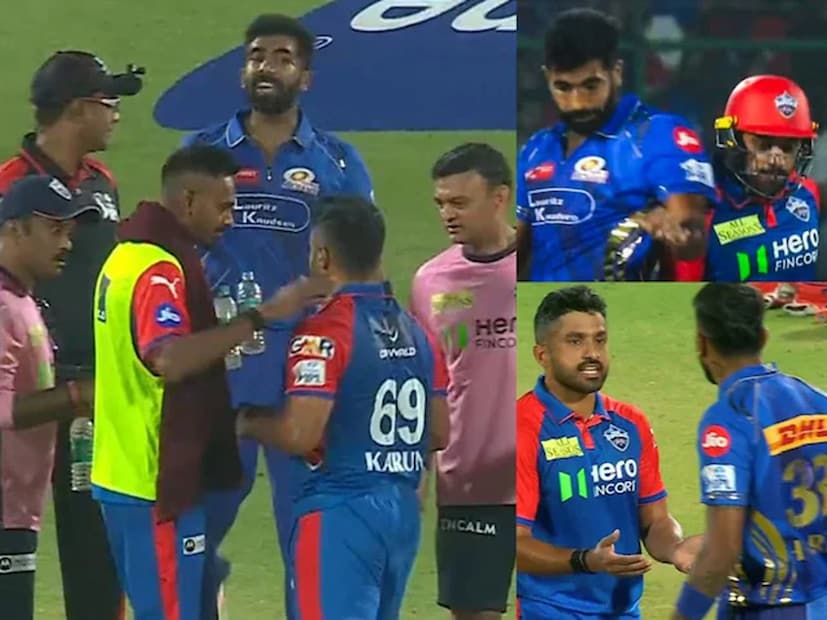 সবার আড়ালেই যেন চলে গিয়েছিলেন টেস্টে ট্রিপল সেঞ্চুরি করা ব্যাটসম্যান। তাঁকে প্রায় ভুলে যেতেই বসেছিলেন ক্রিকেটপ্রেমীরা ৷ রবিবার জসপ্রীত বুমরাহকে স্কোয়ার লেগের উপর দিয়ে যে ছক্কাটা মারলেন, সেটাই তাঁকে আবার ভারতীয় ক্রিকেটে চর্চায় ফিরিয়ে আনল। এই মুহূর্তে ভারতের সেরা পেসার বুমরাহ। তাঁর ওভারেই করুণ নায়ার নিলেন ১৮ রান। (Photo: X)