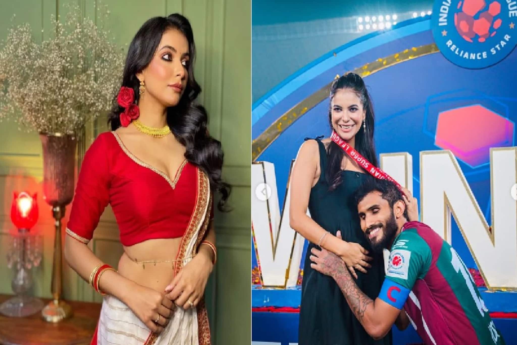 ISL মঞ্চে স্বামীর পাশে দাঁড়িয়ে নজর কাড়লেন শুভাশিসের প্রেগন্যান্ট স্ত্রী, জানেন কী করেন