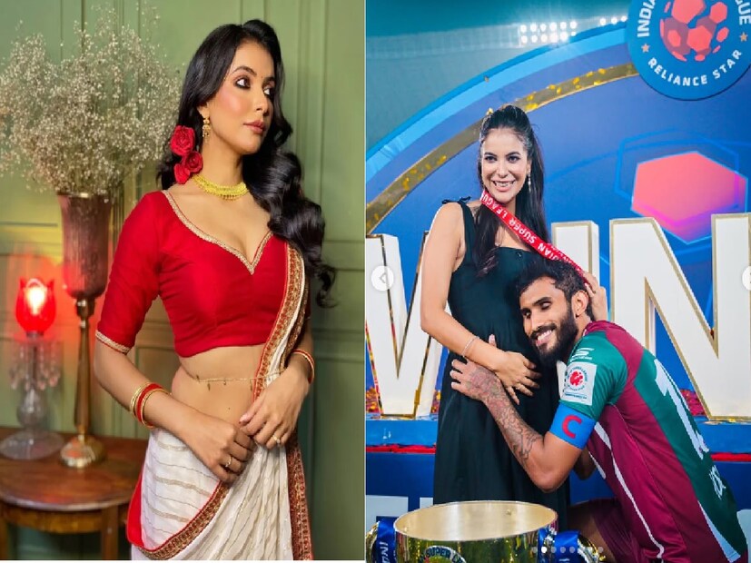 : মোহনবাগান আইএসএলে ঐতিহাসিক ডবল করেছে৷ আর তারই জন্য খুশির জোয়ারে সবুজ-মেরুণ শিবির এবং তাদের ফ্যানরাও৷ সেদিনের শনিবাসরীয় সন্ধ্যায় মাঠ আলো করে হাজির ছিলেন তাঁদের অর্ধাঙ্গিনীরাও৷ তবে সকলের চেয়ে নজর কাড়লেন শুভাশিস বসুর স্ত্রী৷ Photo Courtesy Instagram