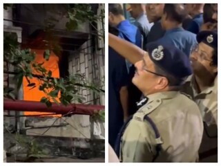 তখনও জ্বলছে মেছুয়ার হোটেল, ঘটনাস্থলে নগরপাল মনোজ ভার্মা৷ 
