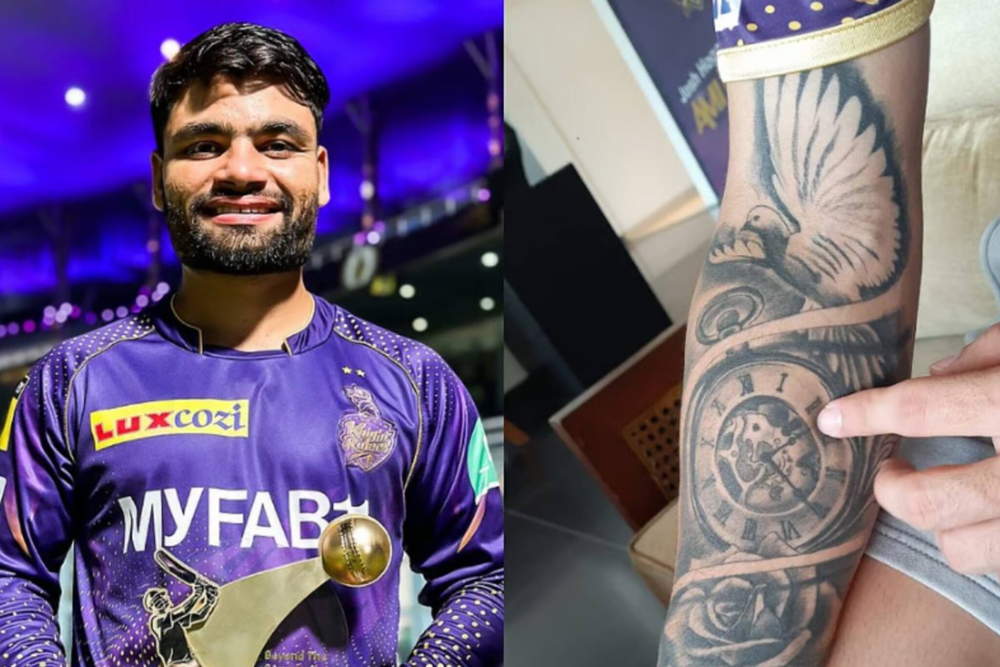 রিঙ্কু সিংয়ের হাতের ট্যাটুর ঘড়িতে কেন  সময় ২.২১ ? কেকেআর তারকা জানালেন বড় কারণ