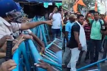 রামনবমীর মিছিল ঘিরে পুলিশের সঙ্গে বচসা! ভাঙল ব‍্যারিকেট, উত্তেজনা মহেশতলায়