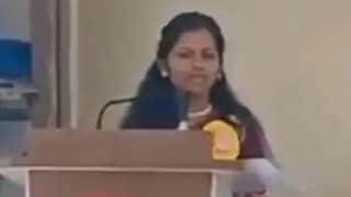 Varsha Kharat, a final-year BSc student at RG Shinde College (Credits: Screengrab of video shared on X)
