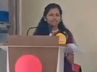 Varsha Kharat, a final-year BSc student at RG Shinde College (Credits: Screengrab of video shared on X)