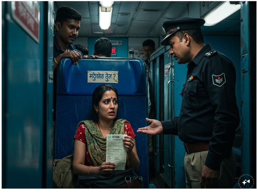 কিন্তু এখানেই গল্পে আসে টুইস্ট। বেশ ধোপদুরস্ত পোশাক পরা সেই মহিলা টিকিটের বদলে ব্যাগ থেকে এমন কিছু বের করে বসেন যা দেখে চোখ কপালে ওঠে টিকিট চেকারের। এসি টু টিয়ারের টিকিট না দেখিয়ে মহিলাটি MST পাস বের করে বসেন ব্যাগ থেকে। আশেপাশের লোকজনও অবাক হয়ে যান। AI Generated Representative Image 