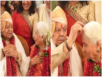 Elderly Couple Marriage: ৬৪ বছর আগে বাড়ির অমতে ঘর ছেড়েছিলেন, নাতি-নাতনিদের হাত ধরে বিয়ের পিঁড়িতে বসলেন গুজরাতের দম্পতি!