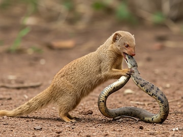 বারবার সাপের বিষাক্ত 'চুমু' খেলেও কিচ্ছু হয় না বেজির! ভয়ঙ্কর লড়াই কে বেশি জেতে জানেন?
