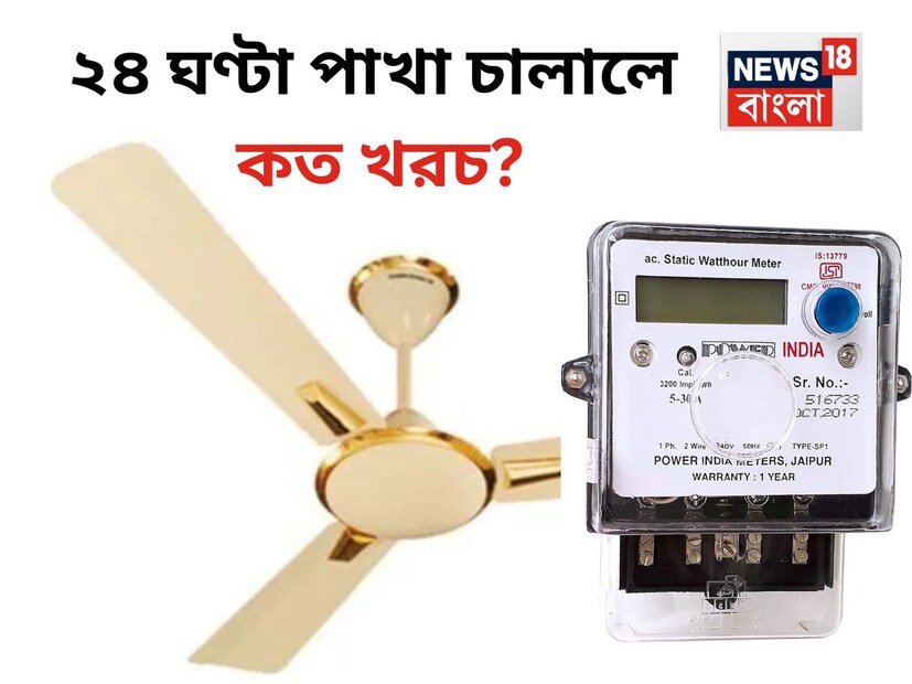 আবার, ওয়াট আওয়ার্স কে ১০০০ দিয়ে ভাগ করলে পাওয়ার যায় বিদ্যুতের ইউনিট৷ এক্ষেত্রে, মাসে পাখার জন্য ইউনিট হবে ১.৮ ইউনিট৷ এবার প্রত্যেক ইউনিট পিছু ৭ থেকে ৮ টাকা খরচ হলে, একদিনে ২৪ ঘণ্টা পাখা চালালে আপনার খরচ হবে, ১৪ টাকা৷ একমাসে সিলিং ফ্যাশনের জন্য ইলেক্ট্রিক খরচ হবে ৪৩২ টাকা৷ 