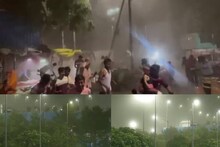 ৮০ কিমি প্রতি ঘণ্টা গতিতে দামাল ঝড়,বন্ধ হল মেট্রো সার্ভিস, আঁধি সঙ্গে শিলাবৃষ্টি, তছনছ...