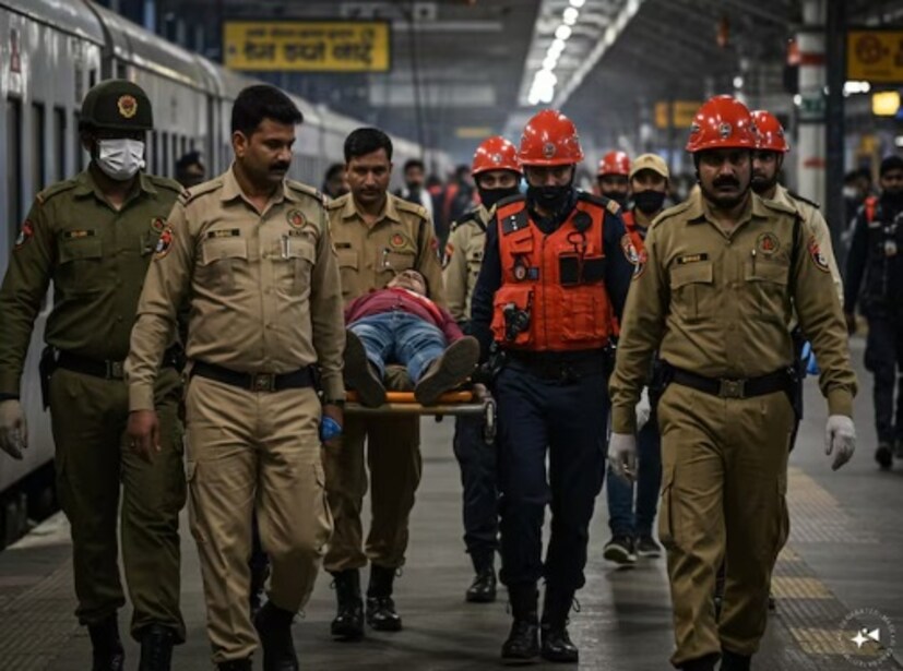 ৭ মে রেলওয়ে স্টেশনগুলিতে একটি মক ড্রিলের আয়োজন করা হয়েছিল। এর ফলে হঠাৎ করে কোনও গোলমাল হতে পারে, অস্বাভাবিক কিছু ঘটতে পারে অথবা হঠাৎ করেই NDRF টিম বা উদ্ধারকারী দলের দেখা মিলতে পারে। তাই যাত্রীদের আতঙ্কিত হওয়ার কোনও কারণ ছিল না। এটি ছিল মক ড্রিলের অংশ। (Representative Photo Generated by AI)
