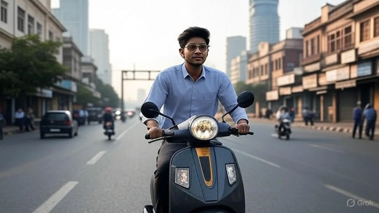 বস্তুত আজকাল সুপার ফাস্ট লাইফ। যত সময় বাঁচানো যায় জীবন ততই গতিময়। তাই নিত্যদিন অফিস বা কলেজে পৌঁছতে অনেকেই নতুন নতুন বিকল্প খুঁজছেন। আর এখানেই জাদু দেখাচ্ছে ইলেকট্রিক স্কুটার। ট্র্যাফিক, জ্বালানি খরচ ও সময়ের অপচয় — এই তিন সমস্যার মুশকিল আসান হয়ে উঠেছে ই-স্কুটার। AI Generated Representative Image