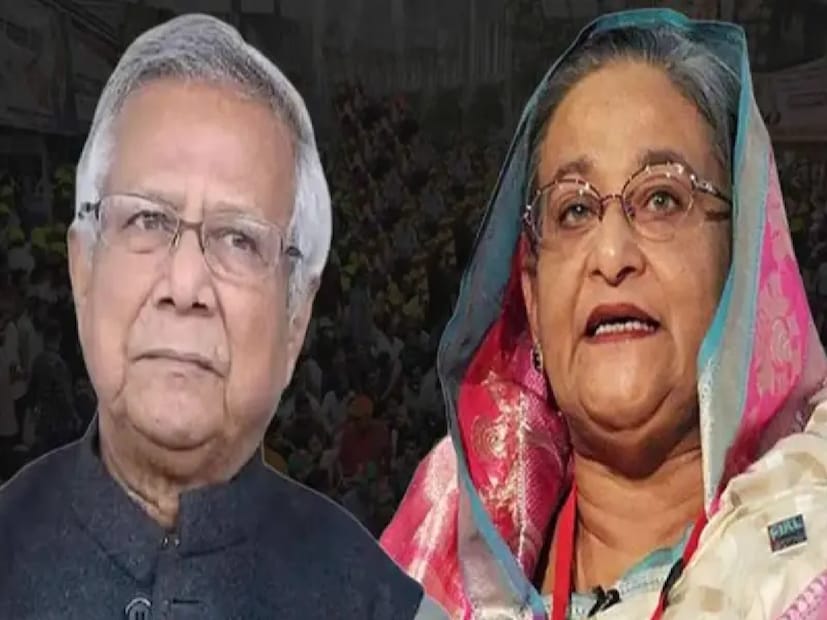 ইউনূসের বিরুদ্ধে আক্রমণ আরও ধারাল করে হাসিনা বলেন, “আজ কী দুর্ভাগ্য! এমন এক ব্যক্তি ক্ষমতায় এলেন, তিনি নাকি গোটা দেশের খুব পছন্দের! বিশ্বের পছন্দের মানুষ। আজ তিনি ক্ষমতায় এসে কী হল? আমি তো এঁকে দরজা খুলে দিয়েছিলাম ’৯৬ সালে যখন সরকার গড়ি। আমার কাছেই তো হাত পেতেছিলেন। গ্রামীণ ব্যাঙ্কে নাকি টাকা নেই! টাকাগুলি যে সরিয়ে রেখেছেন, জানতাম না। এতবড় প্রতারণা ভাবতেই পারিনি। খুচরো ঋণ দেওয়া যাচ্ছে না বললেন, তখন বন্যাও।  মোট ৪০০ কোটি দিয়েছিলাম। সেই টাকার কিন্তু কোনও হদিশ নেই। গ্রামীণ ফোরাম ব্য়বসার কথা বলা হল। ইউনূসের হাতেও সংস্থা দিলাম, কারণ প্রতিদিন ধর্না দিতেন। ওখান থেকেই টাকা মেরে খেল! ৬০০০ টাকা বেতনে যে ব্যক্তি ১৯৯০ সালে গ্রামীণ ব্যাঙ্কের এমডি-র চাকরি করতেন যিনি, তিনি দেশ-বিদেশে হাজার হাজার কোটির মালিক হলেন কী করে, সেই প্রশ্ন কেন জাগল না কারও মনে?”