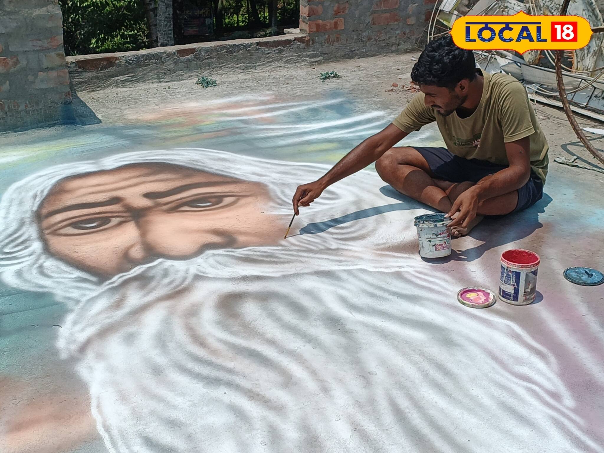 কবিগুরুর জন্মদিনের আগেই অনবদ্য সৃষ্টি! যুবকের কর্মকাণ্ড দেখতে ছুটে আসছেন প্রতিবেশীরা