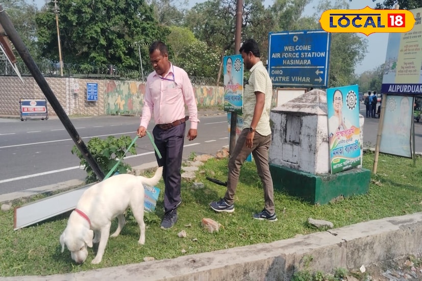 নিরাপত্তা বলয়ে মুড়ে ফেলা হয়েছে উত্তরবঙ্গের হাসিমারা এলাকা। বৃহস্পতিবার হাসিমারা বায়ু সেনা ছাউনি সংলগ্ন এলাকায় দেখা গেল মেটাল ডিটেক্টর ও স্নিফার ডগ এনে তল্লাশি চালাতে। পুলিশের পক্ষ থেকে চলছে এই চেকিং। নিরাপত্তা বলয়ে মুড়ে ফেলা হয়েছে উত্তরবঙ্গের হাসিমারা এলাকা। বৃহস্পতিবার হাসিমারা বায়ু সেনা ছাউনি সংলগ্ন এলাকায় দেখা গেল মেটাল ডিটেক্টর ও স্নিফার ডগ এনে তল্লাশি চালাতে। পুলিশের পক্ষ থেকে চলছে এই চেকিং।