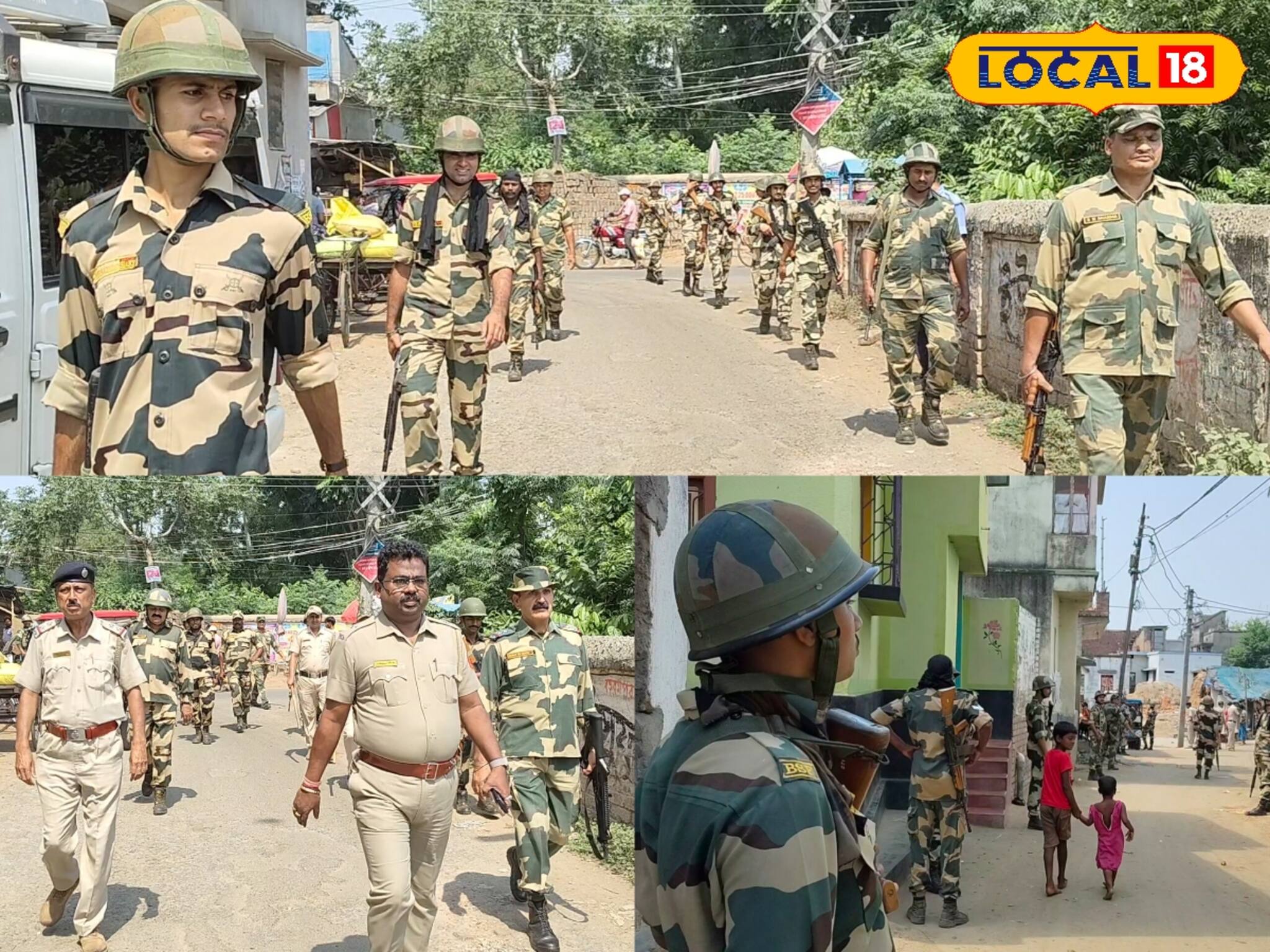 ভারত-পাক সংঘাতে জেলার সীমান্তে তৎপর বিএসএফ ও পুলিশ! হয়েছে রুটমার্চ