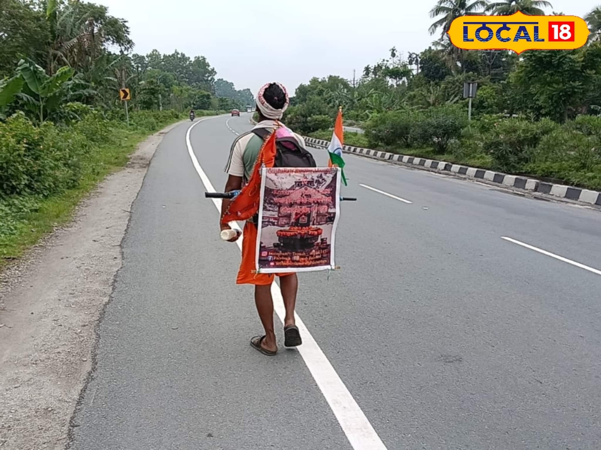 শান্তির বার্তা নিয়ে পায়ে হেঁটে কেদারনাথের পথে অসমের যুবক তাপস বৈশ্য