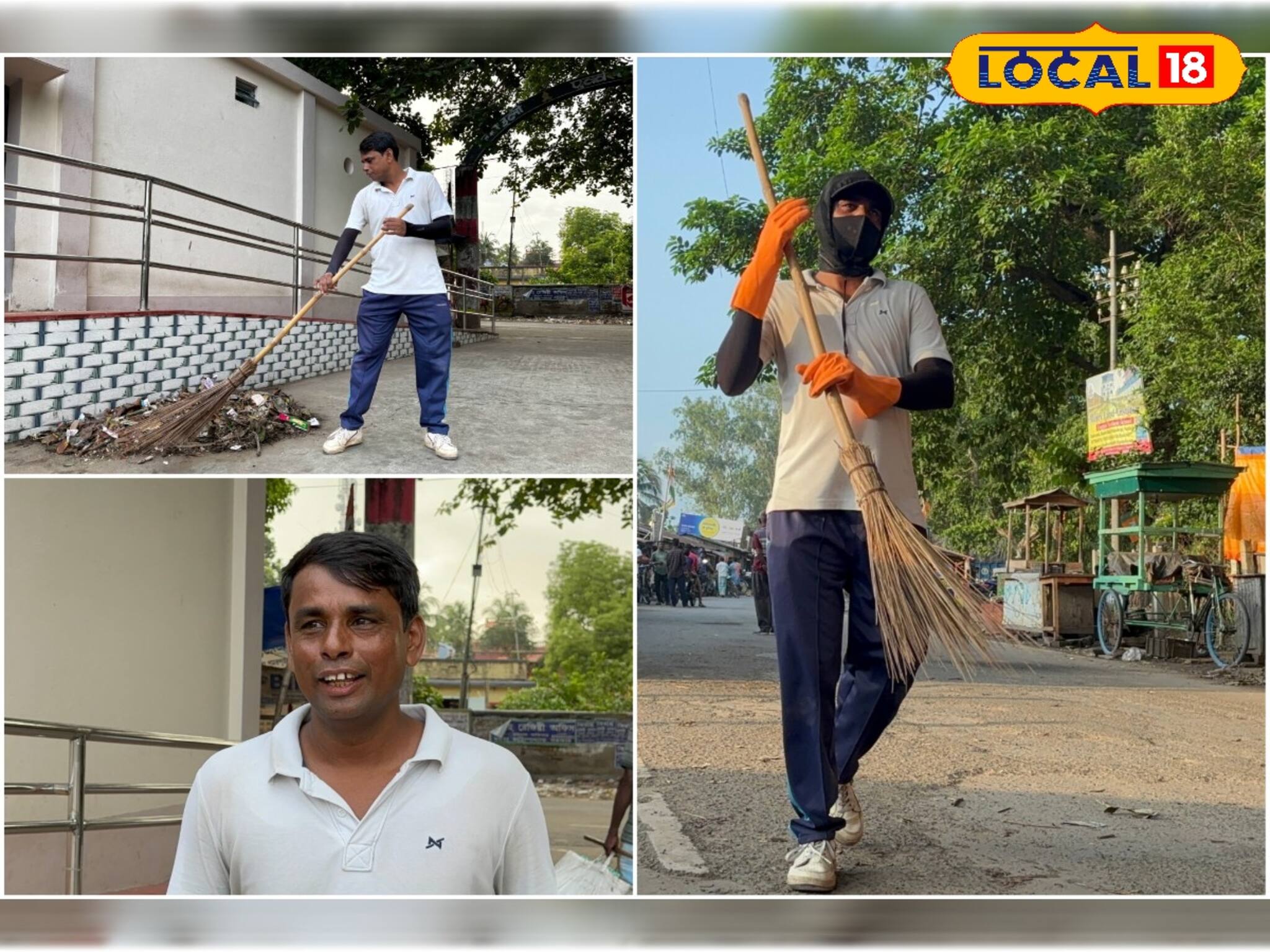 শারীরিক কসরতের সঙ্গে সমাজসেবা! বিনাপারিশ্রমিকে রোজ কয়েক কিমি রাস্তা ঝাঁট দেন সনৎ বাবু
