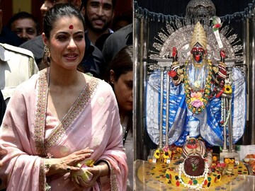 ছবি মুক্তির আগে দক্ষিণেশ্বরে বলিউড অভিনেত্রী কাজল, ডালা সাজিয়ে দিলেন পুজো, দেখুন ছবিতে