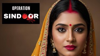 সিঁদুররাঙা সীমন্তিনী এবং কপালে ত্রিনয়নসম বিন্দি যেন নারীশক্তির উন্মেষ