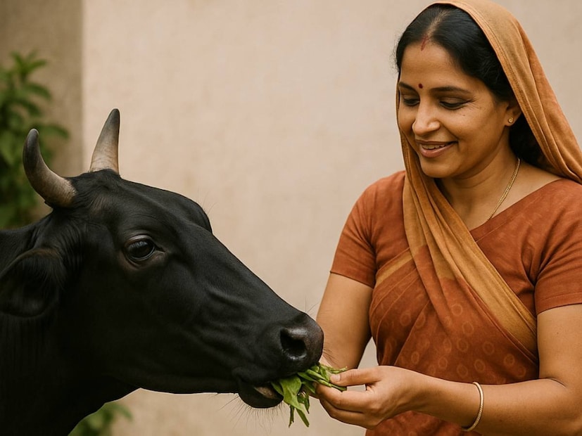 জ্যোতিষশাস্ত্র অনুসারে, কালো গরু সরাসরি শনি গ্রহের সঙ্গে যুক্ত। শনিকে কর্মের শাস্তিদাতা হিসাবে বিবেচনা করা হয়। যদি কারও কুণ্ডলীতে শনি অশুভ অবস্থানে থাকে, যদি শনির সাড়ে সাতি বা ঢাইয়া চলে, তাহলে এমন ব্যক্তিকে কালো গরুকে রুটি খাওয়ানোর পরামর্শ দেওয়া হয়। এতে শনিদেবের আশীর্বাদ লাভ হয় এবং জীবনের বাধা এবং ঋণের মতো সমস্যা ধীরে ধীরে দূর হতে শুরু করে।